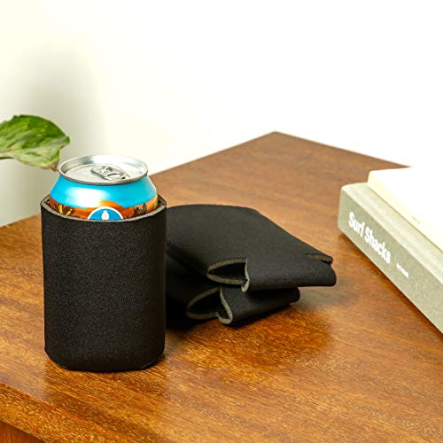 Blank Beer Can Coolers Sleeves (14-Pack) Soft Insulated Beer Can Cooler  Sleeves - HTV Friendly Plain Black Can Sleeves for Soda, Beer & Water  Bottles