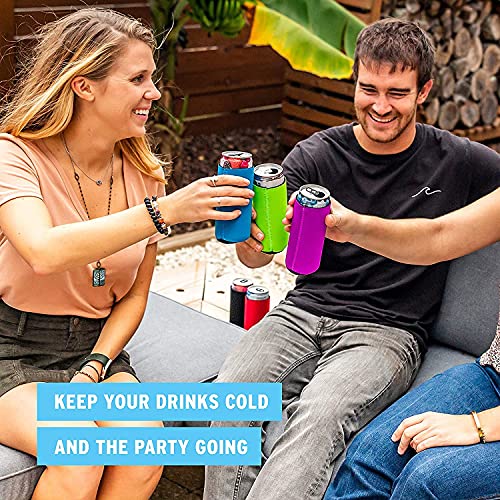 Blank Beer Can Coolers Sleeves (14-Pack) Soft Insulated Beer Can Coole –  Current Co.